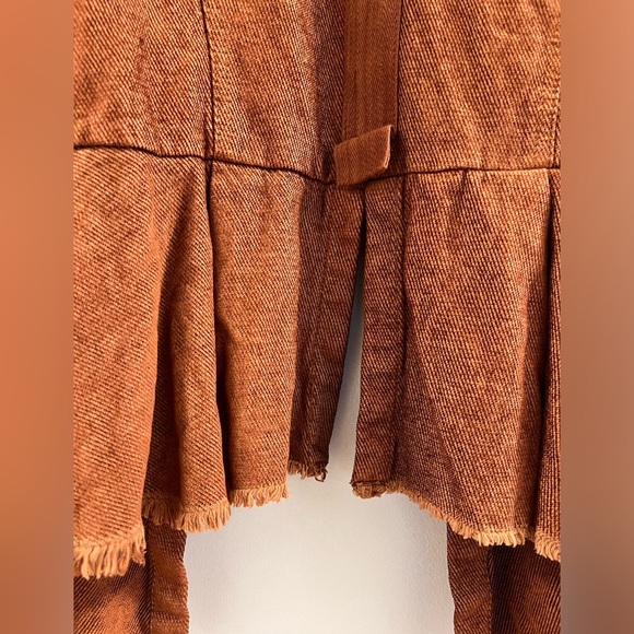 16. Free People Throwback Corduroy Military Lace Bell Sleeve Jacket Blazer - Picture 16 of 16